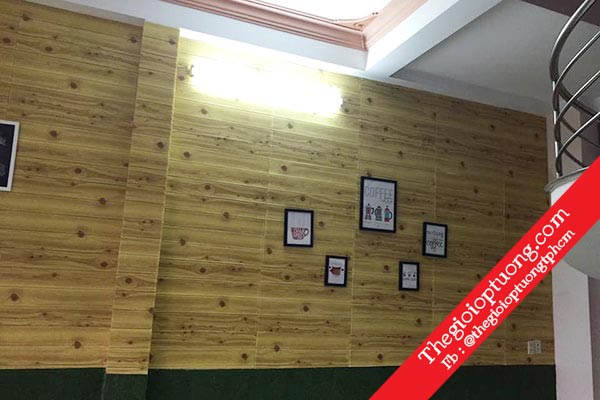 Xốp dán tường giả gỗ vân gỗ đẹp Kho xốp 3D giá sỉ - Thế giới ốp tường