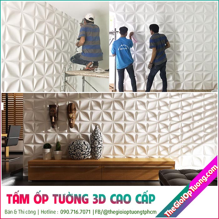 Tấm ốp tường 3D nhựa - Ốp tường 3D PVC cao cấp