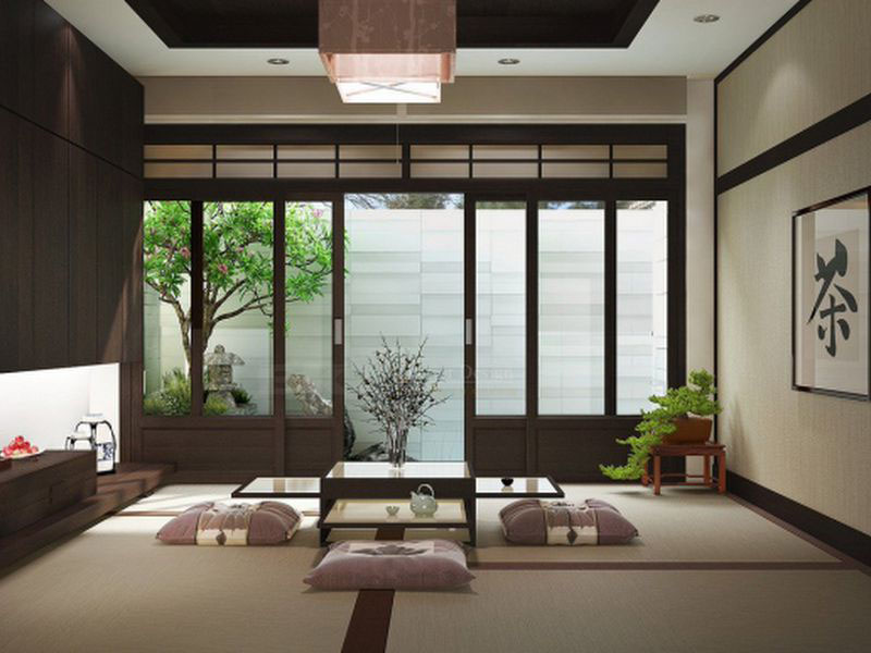 Trang trí nhà đẹp gỗ kiểu Nhật – Lát sàn gỗ, ốp tường 3D gỗ