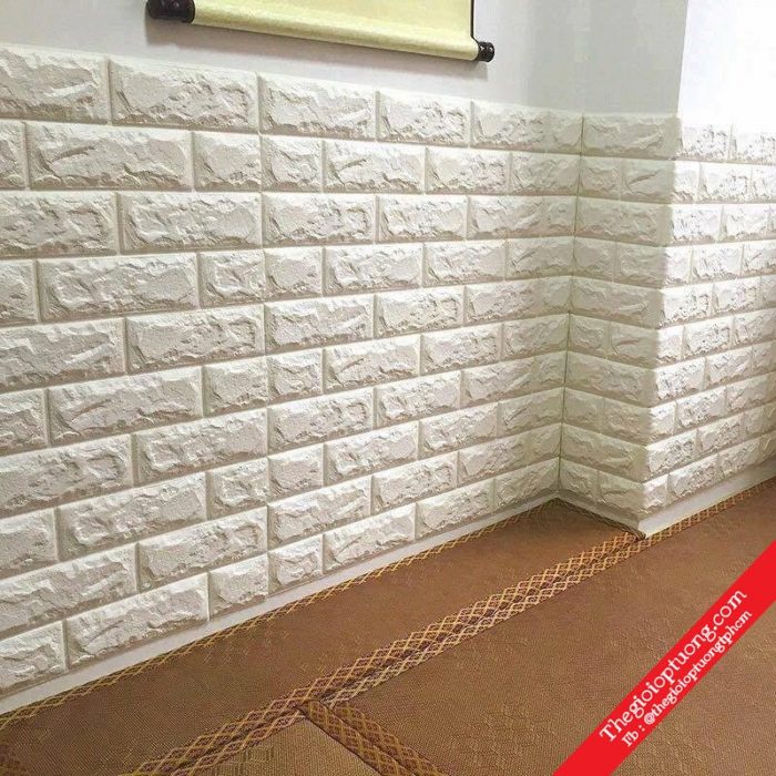 Cửa hàng giấy dán tường rẻ đẹp Phú Yên - Xốp dán tường gạch