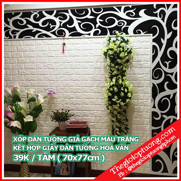 Cửa hàng giấy dán tường rẻ đẹp , xốp dán tường gạch Ninh Thuận