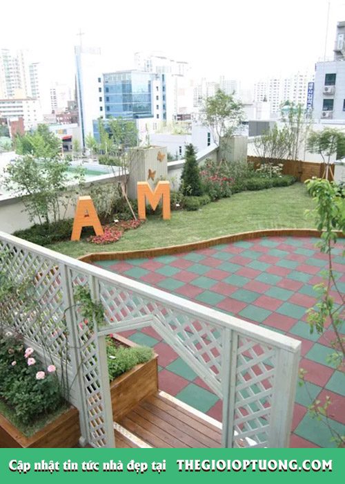 Thiết kế khu vui chơi cho bé với sân vườn nhỏ xinh