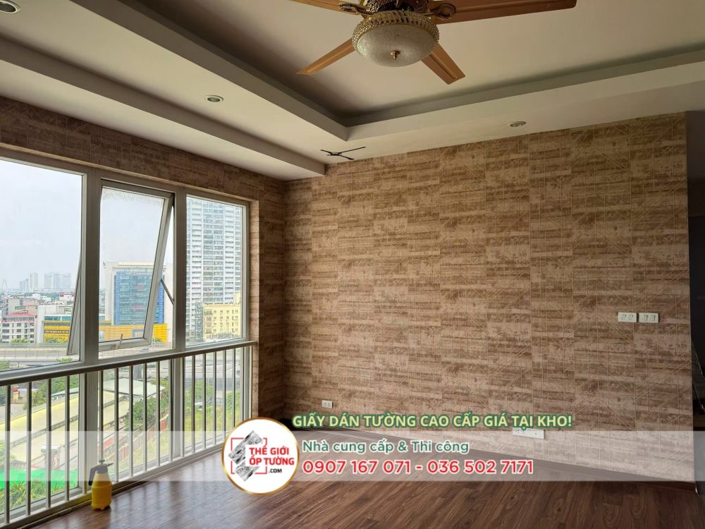 thuê đội thợ thi công giấy dán tường hcm cho nhà ở, công trình