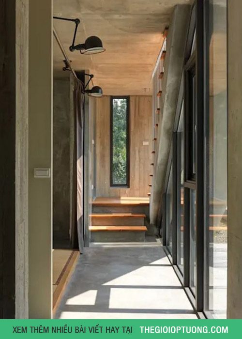 Hot : Nhà bê tông cực đẹp với nội thất gỗ