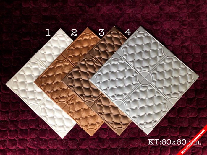 Xốp dán tường 3D giả da cao cấp sang trọng Xốp dán tường 3D giả da cao cấp sang trọng