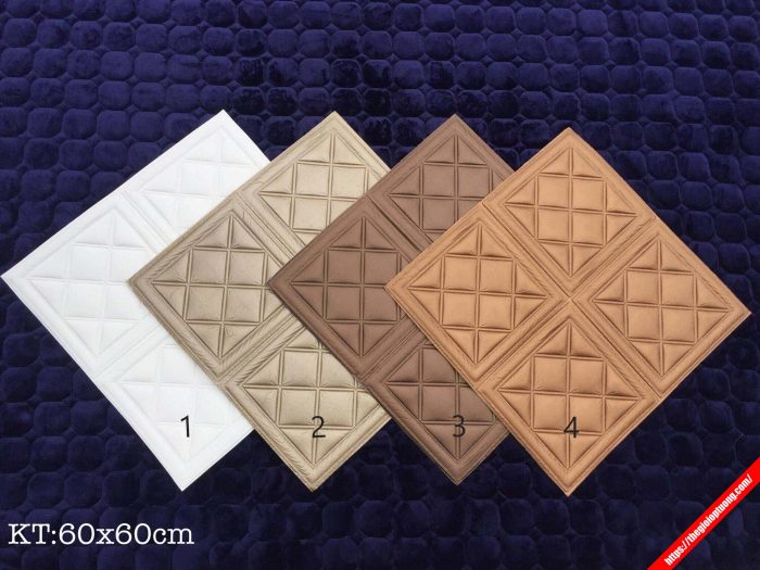 Xốp dán tường 3D giả da cao cấp sang trọng Xốp dán tường 3D giả da cao cấp sang trọng