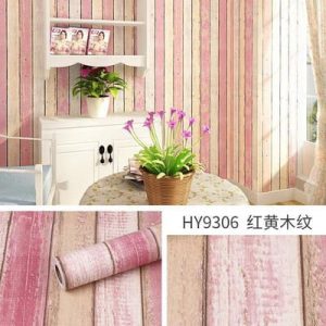 Giấy decal dán tường giả gỗ hồng vintage – 9306