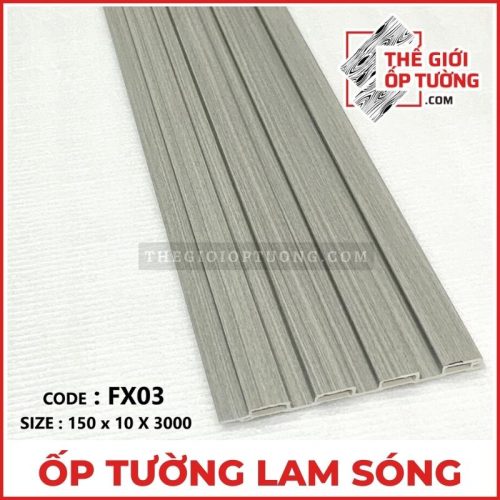 Ốp Tường Lam Sóng Vân Gỗ FX03