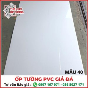 Tấm nhựa giả đá ốp tường PVC mẫu 40