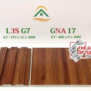 Ốp tường vân gỗ nano và lam sóng đồng màu L3SG7 - GNA17