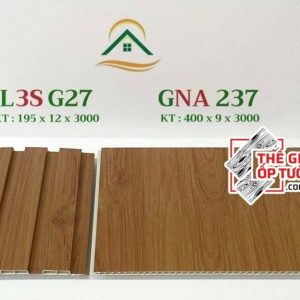 Ốp tường vân gỗ nano và lam sóng đồng màu L3SG27 - GNA237