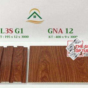 Ốp tường vân gỗ nano và lam sóng đồng màu L3SG1 - GNA12