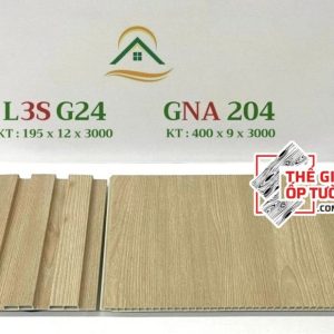 Ốp tường vân gỗ nano và lam sóng đồng màu L3SG24 - GNA204