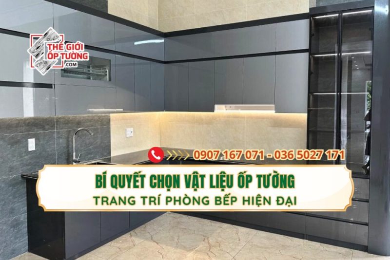 Bí quyết chọn vật liệu ốp tường trang trí phòng bếp hiện đại