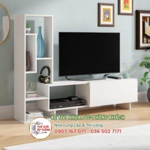 Mẫu Kệ Tivi Nhựa PVC 14 - Hệ Tủ Kệ Tivi Phòng Khách ECO