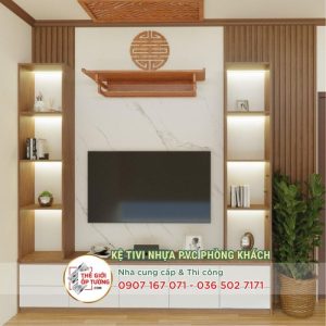 Mẫu Kệ Tivi Nhựa PVC 17 - Hệ Tủ Kệ Tivi Phòng Khách ECO