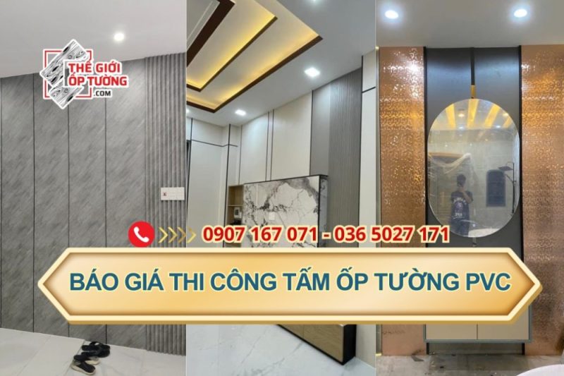 Báo giá thi công tấm ốp tường pvc tại quận 12 Tphcm