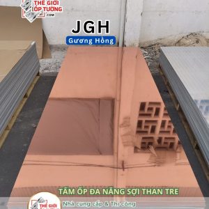 Tấm ốp tường than tre cao cấp gương hồng JGSH