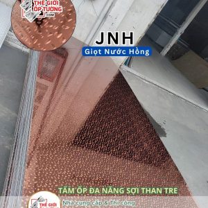 Tấm ốp tường than tre cao cấp giọt nước hồng JNH