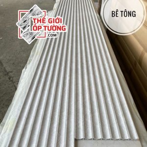 Lam sóng ốp tường bán nguyệt 204x12x2900 màu bê tông