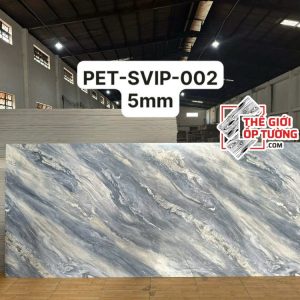 Tấm ốp tường than tre vân đá 5mm PET SVIP 02