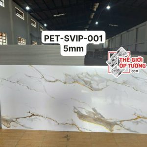 Tấm ốp tường than tre vân đá 5mm PET SVIP 01