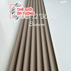 Lam sóng ốp tường bán nguyệt 200x12x3000 màu nâu