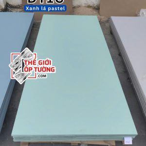 Tấm ốp tường đa năng sợi than tre đơn sắc xanh lá pastel