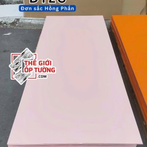 Tấm ốp tường đa năng sợi than tre đơn sắc hồng phấn