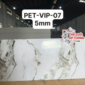 Tấm ốp tường than tre vân đá 5mm PET VIP 07