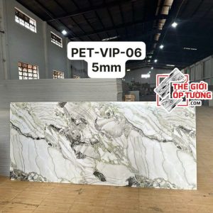 Tấm ốp tường than tre vân đá 5mm PET VIP 06