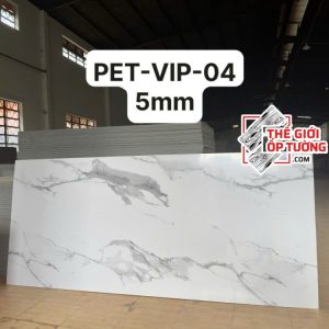 Tấm ốp tường than tre vân đá 5mm PET VIP 04