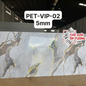 Tấm ốp tường than tre vân đá 5mm PET VIP 02