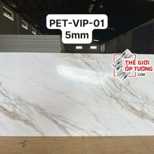 Tấm ốp tường than tre vân đá 5mm PET VIP 01