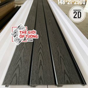 Tấm ốp tường sàn composite ngoài trời - Ốp tường màu dark grey 2D