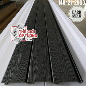 Tấm ốp tường sàn composite ngoài trời - Ốp tường màu dark grey 3D