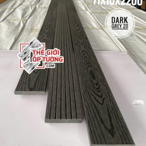 Tấm ốp tường sàn composite ngoài trời - Thanh đa năng bản nhỏ darkgrey