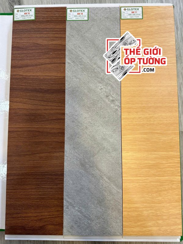thi công tấm ốp tường nano lam sóng glotex Thế Giới Ốp Tường