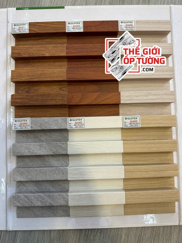 thi công tấm ốp tường nano lam sóng glotex Thế Giới Ốp Tường
