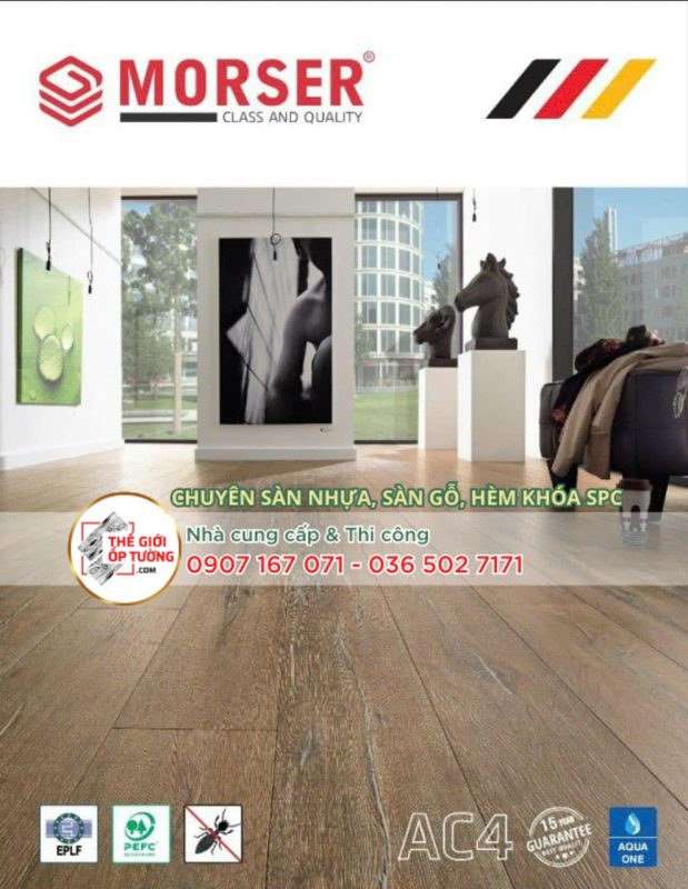 Sàn Gỗ SPC Hèm Khóa Cao Cấp MORSER 
