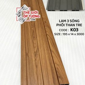 Ốp Tường Lam Sóng Phôi Than Tre - Lam 3 sóng