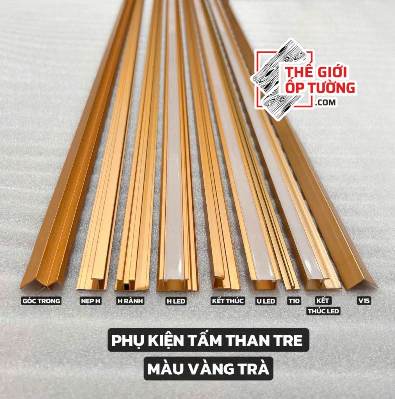 Phụ Kiện Tấm Ốp Tường Than Tre Bằng Hợp Kim