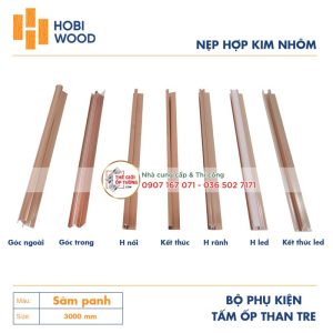 Nẹp Hợp Kim Nhôm - Phụ Kiện Tấm Ốp Than Tre HOBI