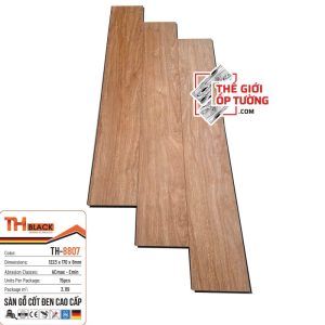 Sàn Gỗ Đức Cốt Đen 8mm cao cấp TH-Black 8807