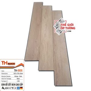 Sàn Gỗ Đức Cốt Đen 8mm cao cấp TH-Black 8808
