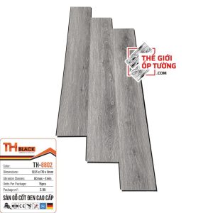 Sàn Gỗ Đức Cốt Đen 8mm cao cấp TH-Black 8802