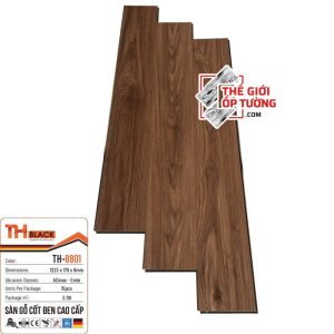 Sàn Gỗ Đức Cốt Đen 8mm cao cấp TH-Black 8801
