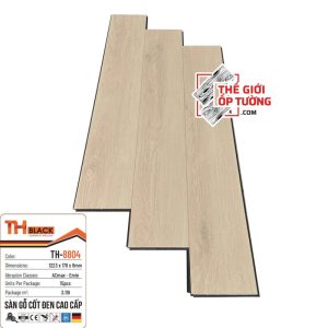 Sàn Gỗ Đức Cốt Đen 8mm cao cấp TH-Black 8804