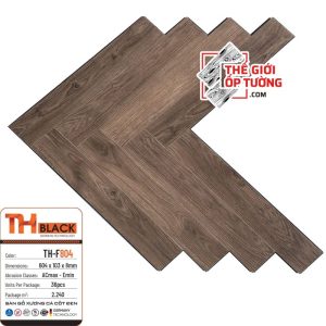 Sàn Gỗ Xương Cá Đức Cốt Đen 8mm cao cấp TH-Black 804
