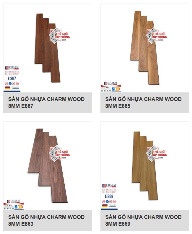 Sàn Gỗ Nhựa CHARM WOOD 8mm